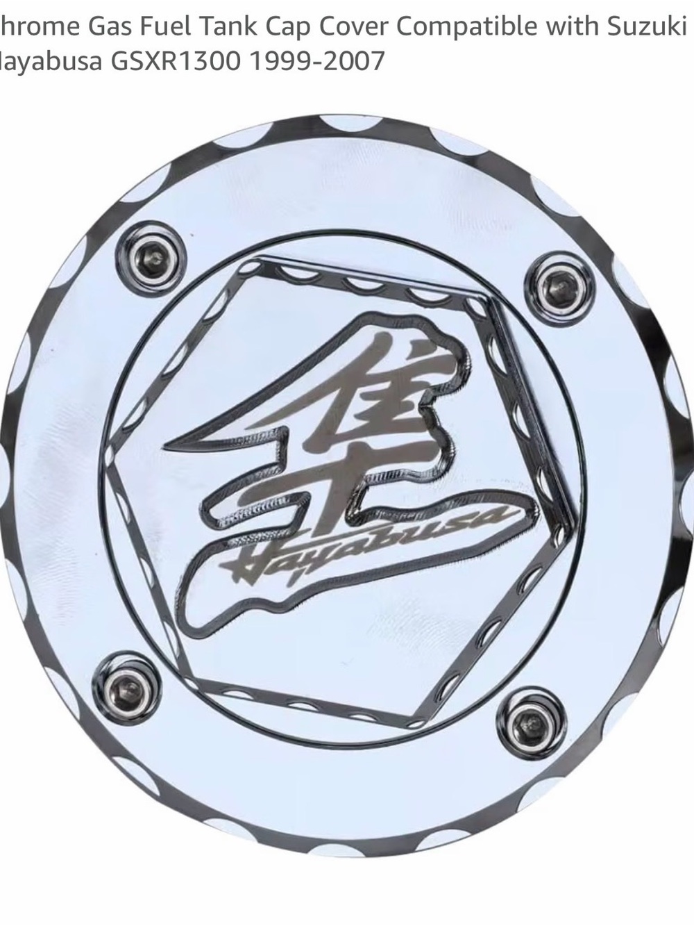 New Suzuki Hayabusa 99-07 Chrome Fuel Tank Cap Cover assembly